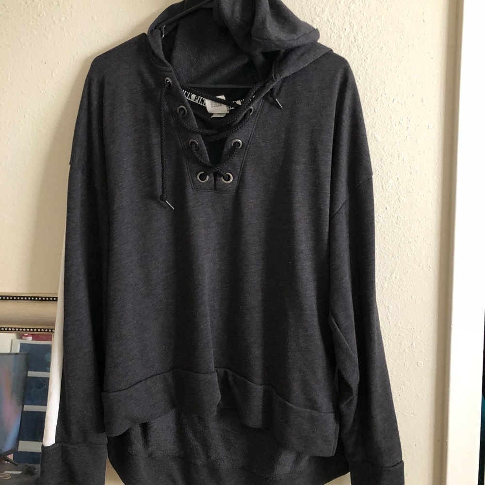 PINK high and low hoodie